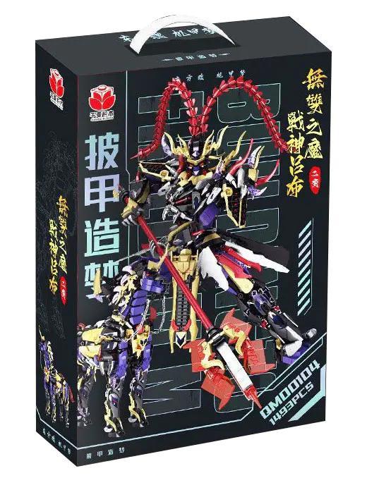 千麦 QM00104 bộ lắp ghép Chiến thần Lữ Bố Ác quỷ Mộng Ma Xích Thố, mô hình Mecha Lữ Bố, đồ chơi xây dựng cho bé trai 6 tuổi, 1493 mảnh