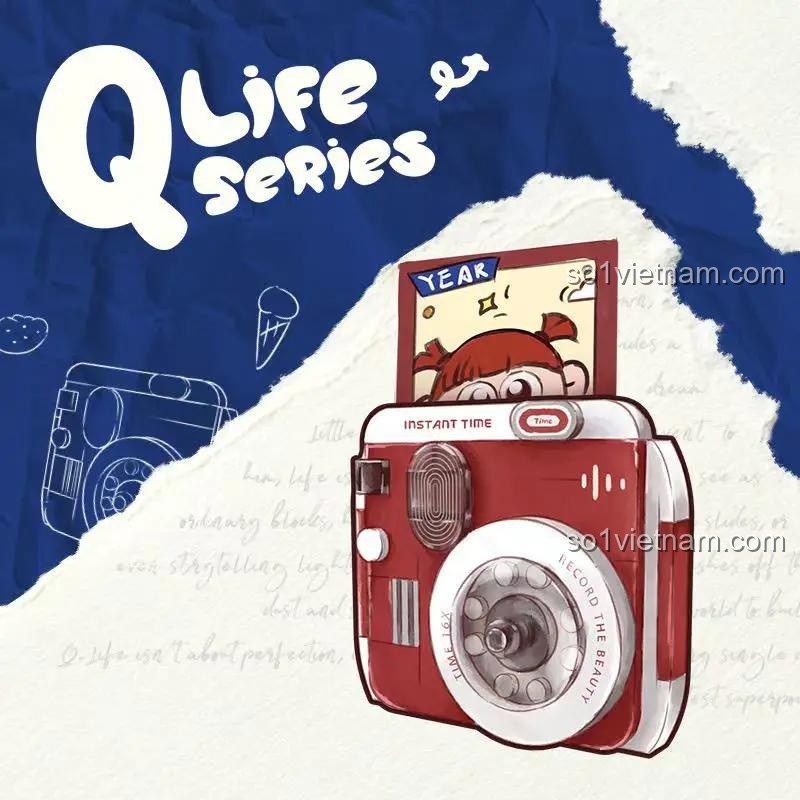 Mô hình máy ảnh lấy liền Qiaoao QA-001 phong cách độc đáo, bộ lắp ghép máy ảnh lấy liền chất lượng cao cho thanh niên 14 tuổi.