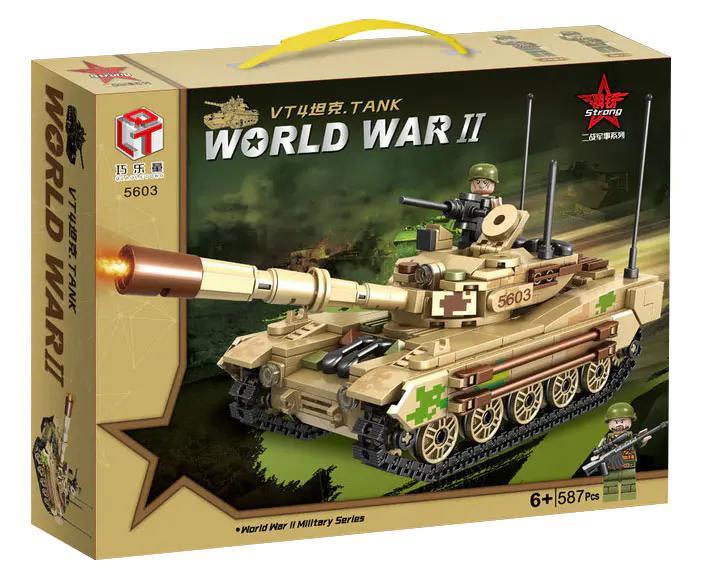 Hộp bộ đồ chơi Xe tăng VT4 Thế chiến II Qiaoletong 5603