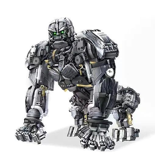 Mô hình chi tiết của bộ lắp ghép Robot Gorilla Ancestor Titan Qidi QD66005, một món đồ chơi sáng tạo dành cho con trai 14 tuổi, giá rẻ.
