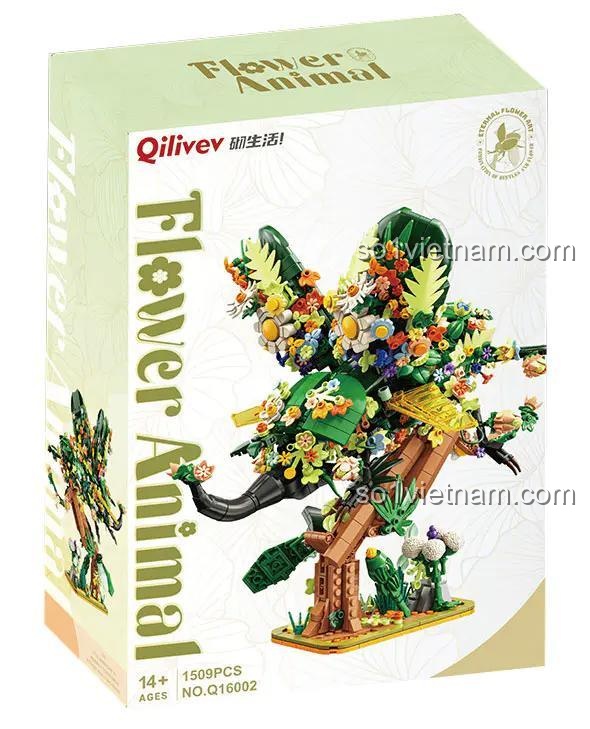 Hộp sản phẩm Qilivev Q16002 Hoa Động Vật, bộ lắp ghép mô hình nghệ thuật độc đáo, 1509 mảnh, độ tuổi 14+, cho cả nam và nữ