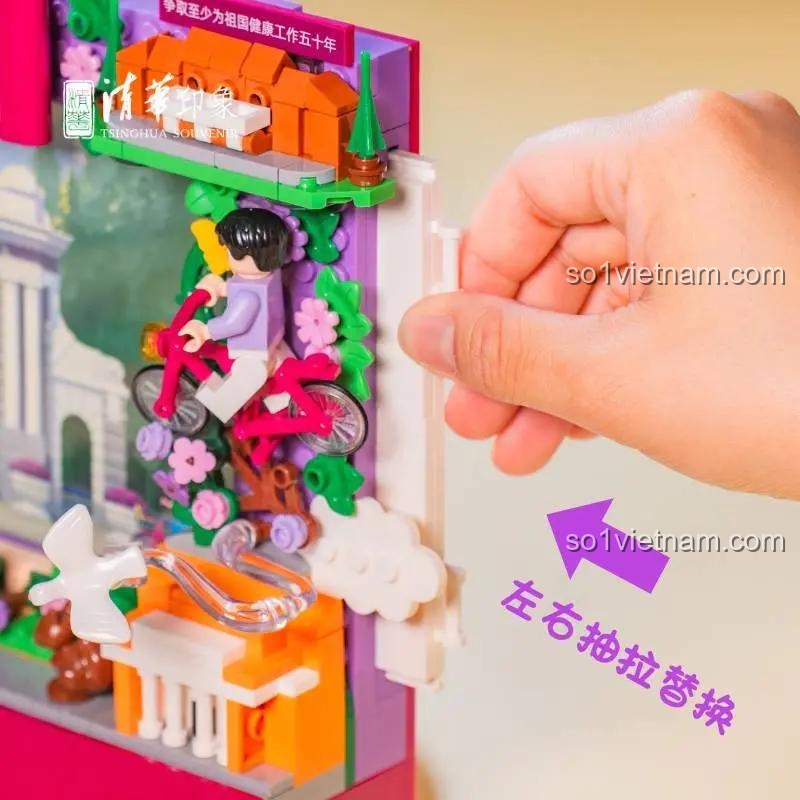 Bộ lắp ghép Khung Ảnh Lắp Ghép Thanh Hoa Viên Qinghua Impression QHYX001, mô hình hoa, đồ chơi giáo dục cho bé 6 tuổi