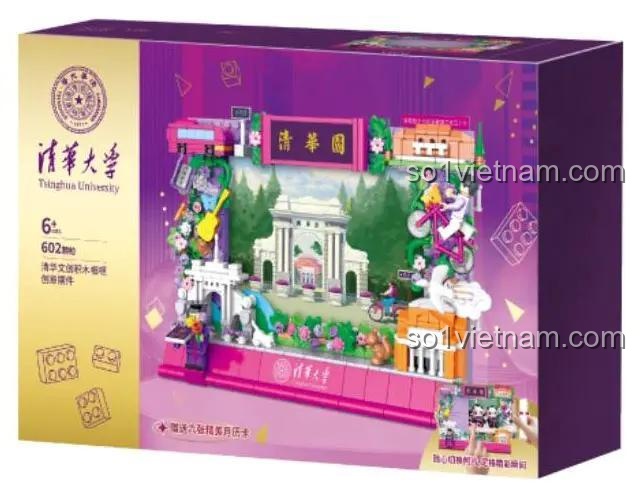 Bộ lắp ghép Khung Ảnh Lắp Ghép Thanh Hoa Viên Qinghua Impression QHYX001, mô hình xe đạp và người, đồ chơi mô hình cho bé 6 tuổi