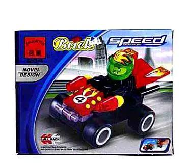 Bộ lắp ráp Xe Đua Tốc Độ QMAN 204 với động cơ kéo lùi, đồ chơi lắp ráp chất lượng cao cho bé trai 6 tuổi, giá tốt.