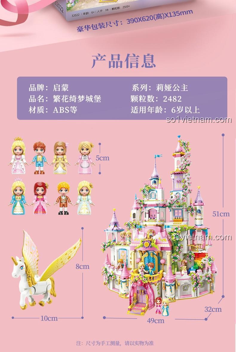 Thông tin chi tiết sản phẩm QMAN 32022: 2482 mảnh, chất liệu ABS, dành cho bé từ 6 tuổi, kích thước mô hình và nhân vật.