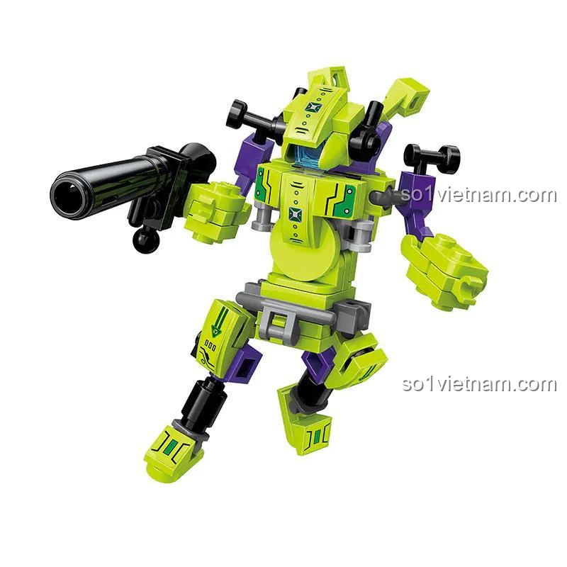 Chiến binh robot nhỏ cuối cùng trong bộ đồ chơi lắp ráp 42203, sẵn sàng kết hợp thành robot khổng lồ.