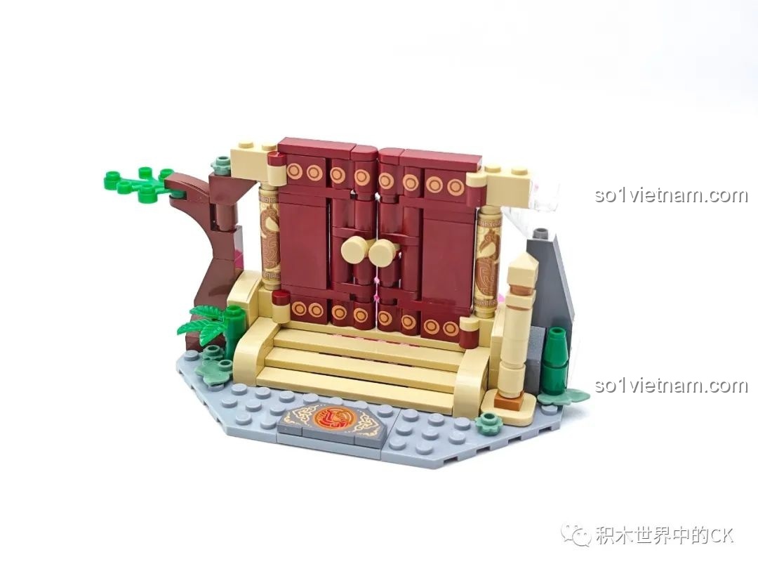 Xây dựng phần cổng thành cổ trang của bộ lắp ghép Bối cảnh game Mini World QMAN chất lượng cao giá tốt.