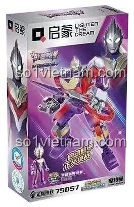 Hộp đồ chơi Qman 75057 Ultraman Trigger Cơ Giáp Tăng Cường, bộ lắp ghép chất lượng cao cho bé trai.