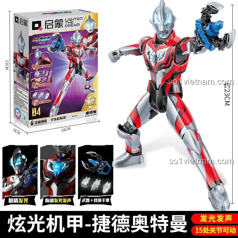 Kích thước hộp sản phẩm Ultraman Geed Tinh Anh Rực Rỡ Qman 75062