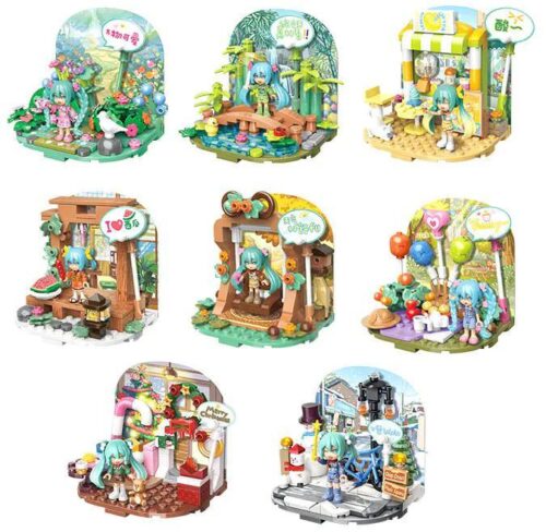 Bộ lắp ghép Hatsune Miku Bốn Mùa 8 mẫu Chibi Qman 76011, đồ chơi mô hình Hatsune Miku 76011 cho bé gái 6 tuổi, giá tốt