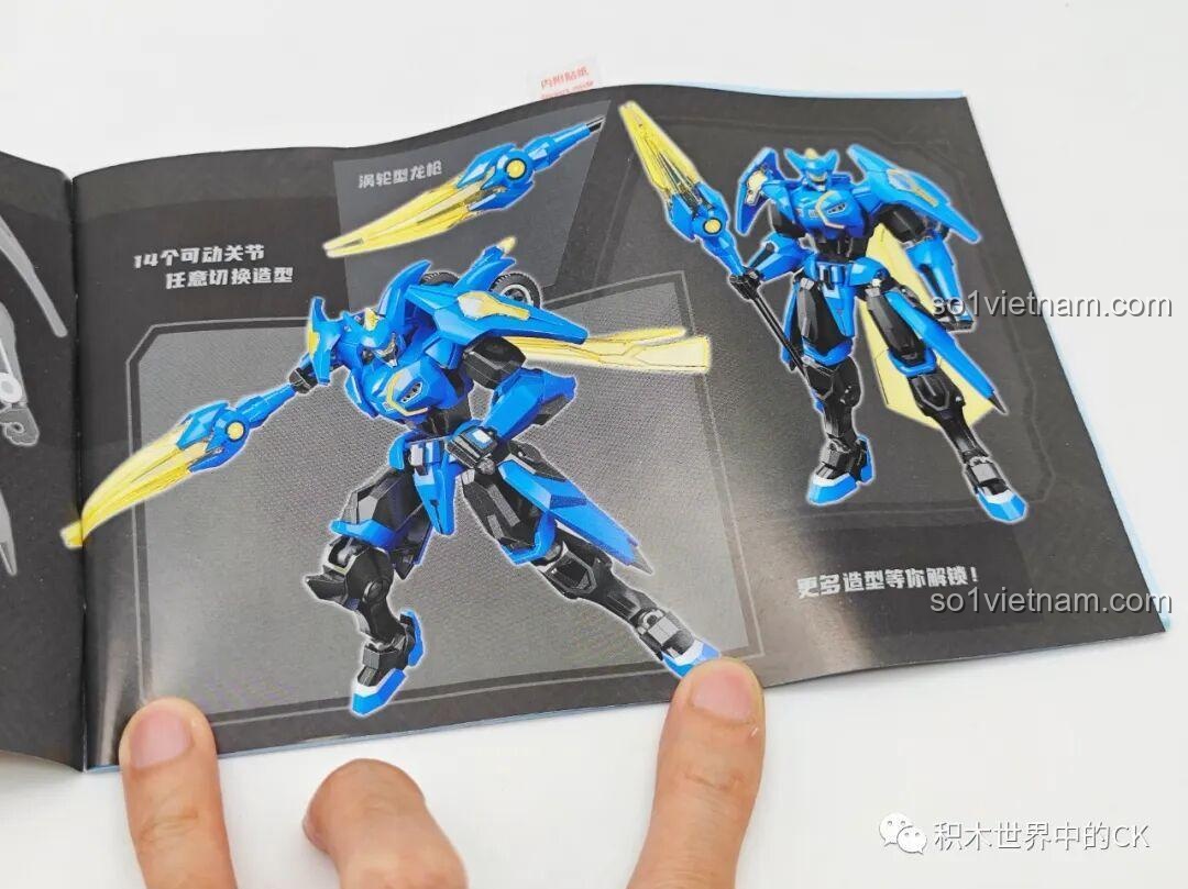 Hình ảnh minh họa khả năng tạo dáng linh hoạt của QMAN 78005 Mô hình Triệu Vân Trái Tim Động Cơ với 149 khớp cử động.