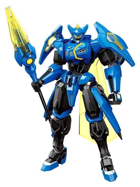 Ảnh chụp chính diện đồ chơi mô hình Robot Triệu Vân Vương Giả Vinh Diệu QMAN 78005. Mô hình màu xanh dương và đen, cầm thương, dành cho con trai 6 tuổi, giá rẻ.