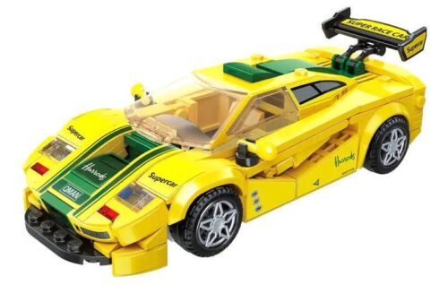 bộ lắp ghép Siêu Xe Đua Tốc Độ Cao Qman 91001 màu vàng rực rỡ, dành cho bé trai 6 tuổi, giá tốt.