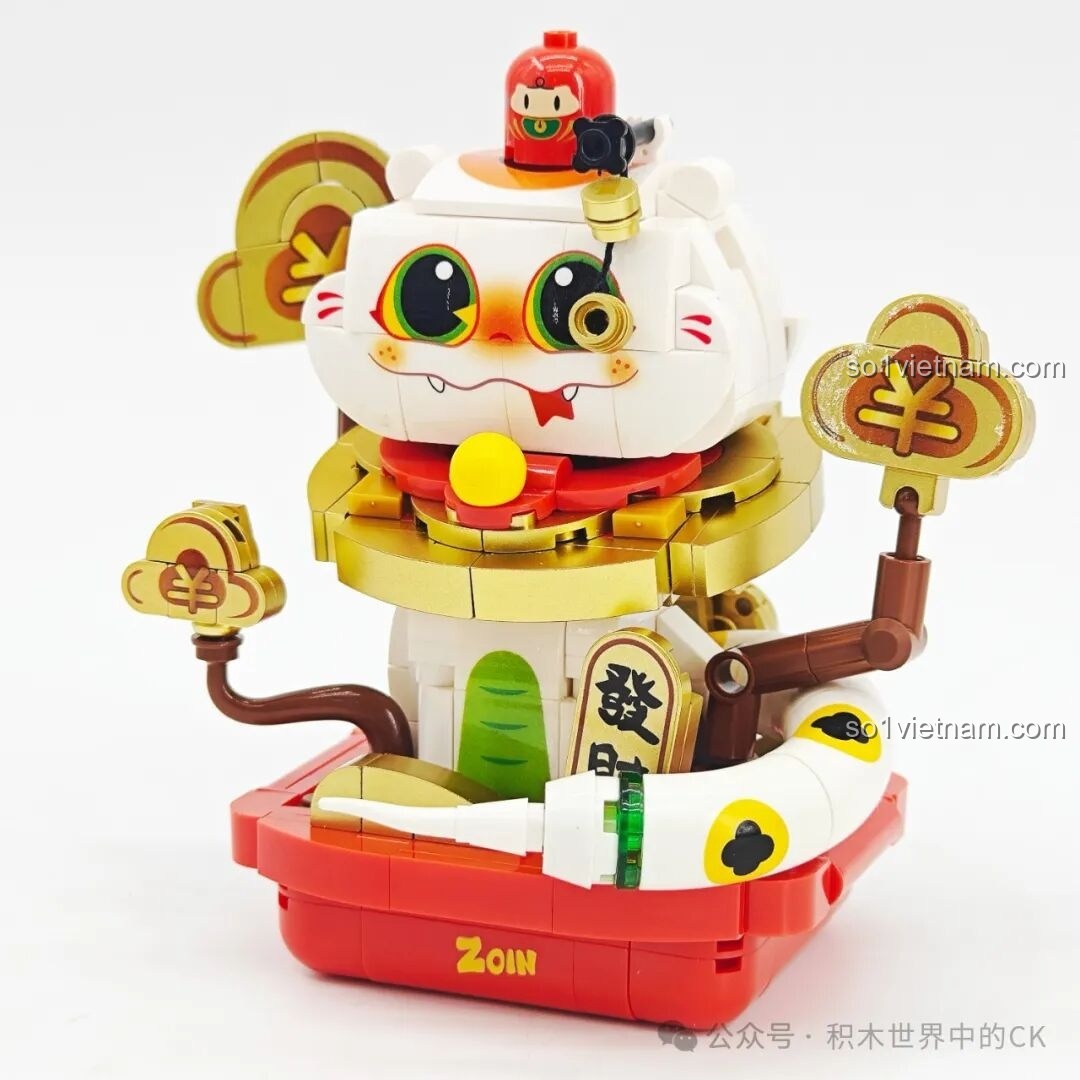 Quá trình lắp ráp bộ Zoin GK304 Mèo Chiêu Tài - Bước 5