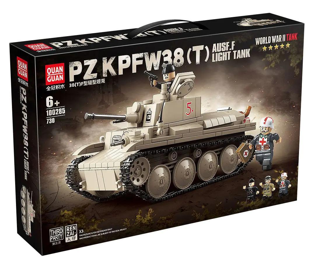 Hộp bộ đồ chơi xe tăng Đức Panzer 38(T) Ausf.F QUAN GUAN 100285