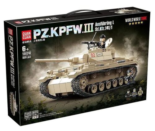 bộ lắp ghép Xe Tăng Panzer III L, đồ chơi mô hình QUANGUAN 100247 giá tốt cho con trai 6 tuổi