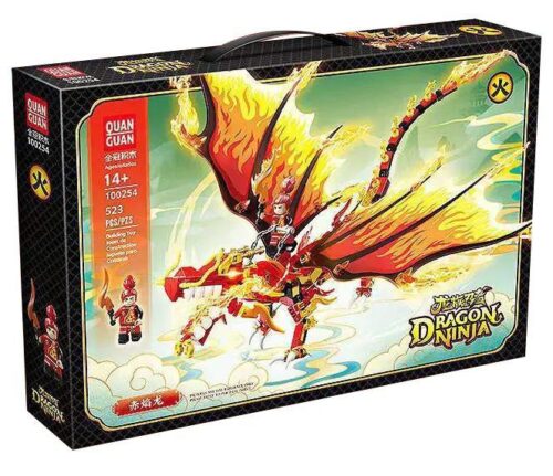 Bộ lắp ráp Rồng Lửa Ninja QUANGUAN 100254 giá tốt cho bé trai 14 tuổi, đồ chơi mô hình Rồng Đỏ Ninja chất lượng cao.