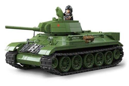 bộ lắp ghép Xe Tăng T-34/76 QUANGUAN 100276, mô hình xe tăng chiến đấu, đồ chơi lắp ráp cho bé trai 6 tuổi, giá tốt
