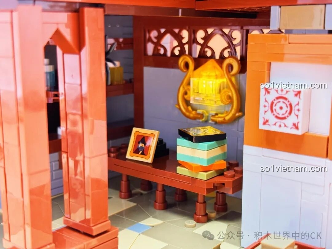 Quầy bán bánh và đồ uống nhỏ xinh trên tầng trệt của JIESTAR 57016 Thư viện Châu Âu.