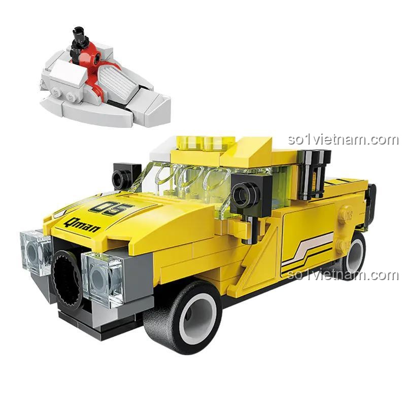 Xe bán tải lắp ráp 41109 của 启蒙QMAN/ENLIGHTEN/奇妙积木Keeppley, đồ chơi lắp ráp cho bé trai 6 tuổi, giá tốt