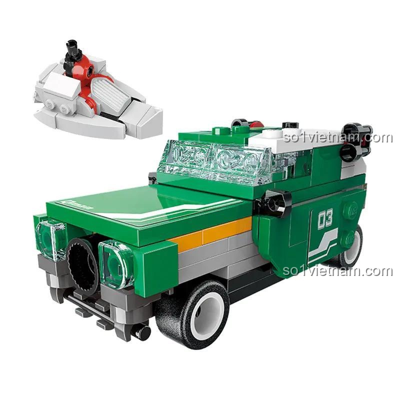 Xe địa hình lắp ráp 41109 của 启蒙QMAN/ENLIGHTEN/奇妙积木Keeppley, đồ chơi lắp ráp cho bé trai 6 tuổi, giá tốt