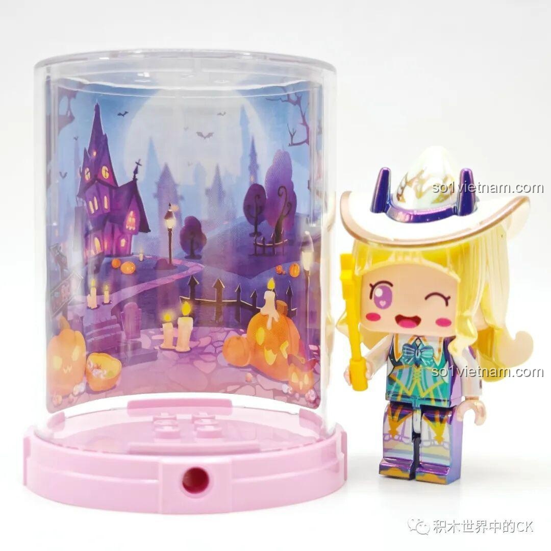 Các nhân vật Mini World lấp lánh với hộp trưng bày và phụ kiện 72036