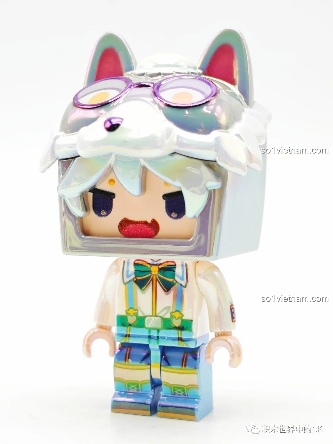 Nhân vật Mini World màu hồng với hộp trưng bày 72036