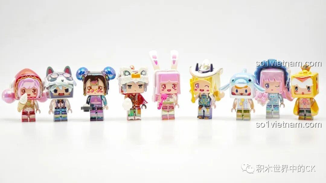 Nhân vật Mini World màu trắng với hộp trưng bày lễ hội và phụ kiện 72036