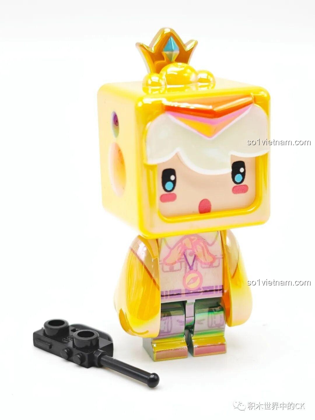 Nhân vật Mini World màu xanh lá trong hộp trưng bày 72036