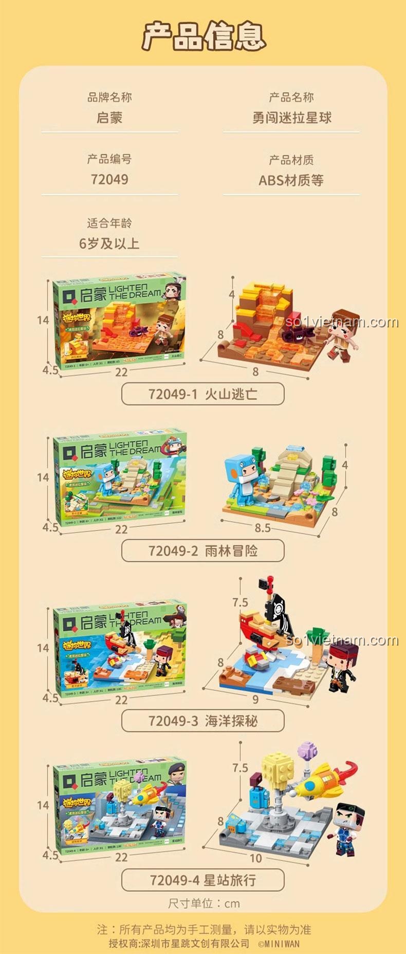 Chi tiết bộ lắp ghép Mini World 72049 - Du hành trạm sao, 6+ tuổi, Con trai, Con gái, Kỹ năng sáng tạo, Phối hợp tay mắt, Kiên nhẫn, Giá tốt