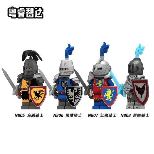 Bộ Lắp Ghép Hiệp Sĩ Trung Cổ N805 4 Mẫu, Chiến binh Cổ đại, Tương thích LEGO®, Cho bé trai 6 tuổi, Giá tốt