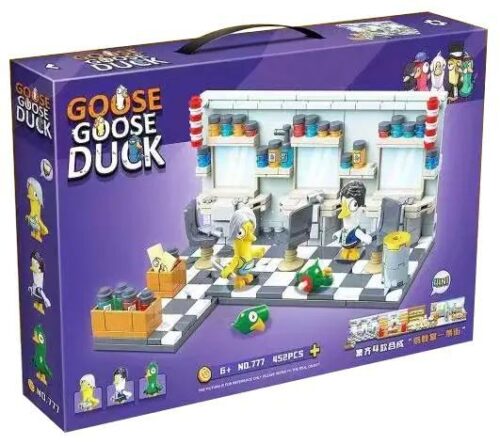 Hộp bộ lắp ghép Cửa hàng cắt tóc Goose Goose Duck RENZAIMA 777, đồ chơi lắp ráp cho bé trai bé gái 6 tuổi, giá tốt