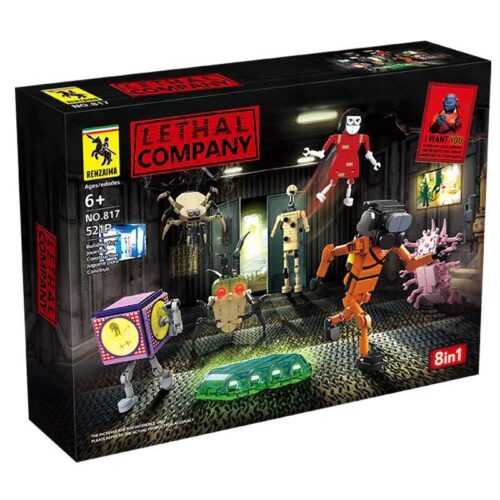 RENZAIMA 817 Lethal Company bộ lắp ghép 8in1, đồ chơi mô hình thế giới kinh dị cho bé trai 6 tuổi, 521 mảnh ghép