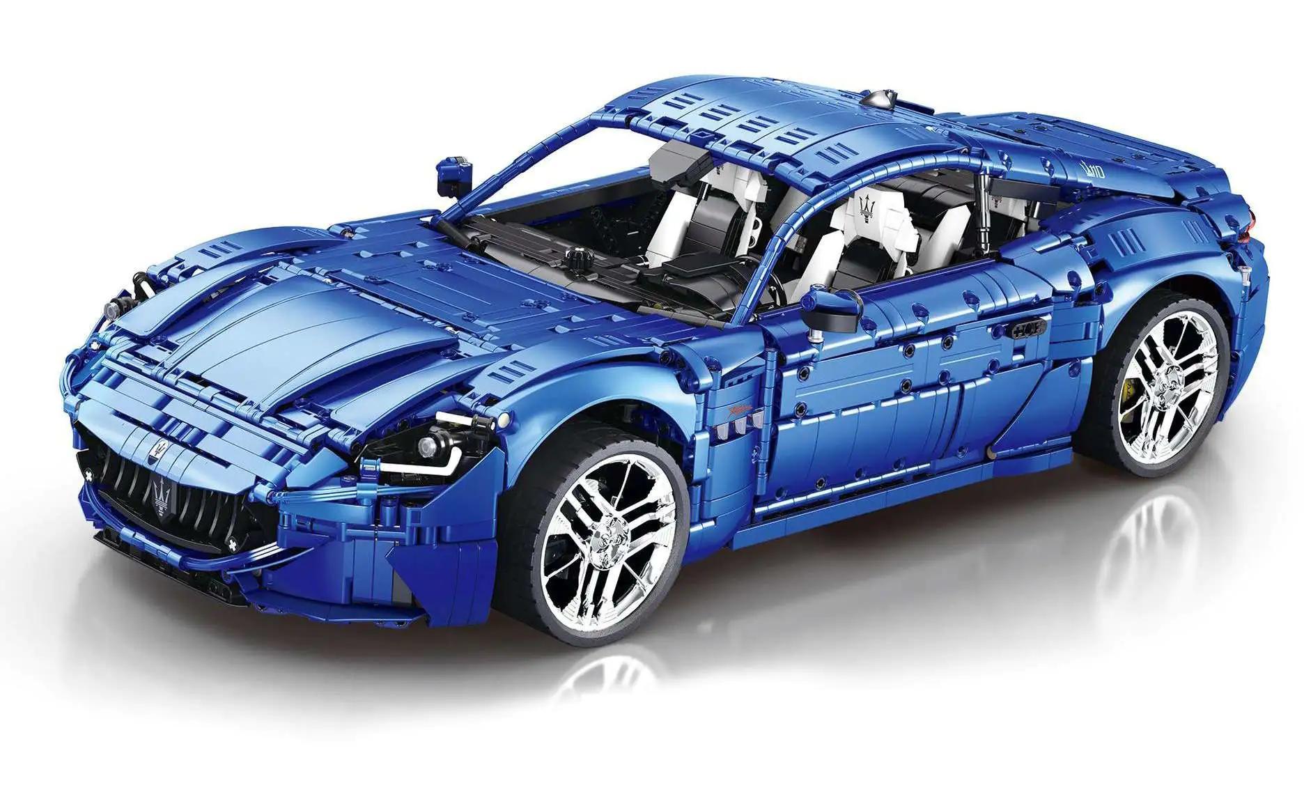 Bộ lắp ghép Maserati GranTurismo Reobrix 11010 màu xanh dương, mô hình xe thể thao tỉ lệ 1:8 với 5480 chi tiết, phù hợp con trai 14 tuổi, giá tốt.