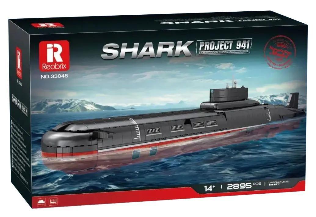 bộ lắp ghép Tàu Ngầm Hạt Nhân Lớp Typhoon Project 941 giá tốt, đồ chơi mô hình Reobrix chất lượng cao cho con trai 14 tuổi, mô tả sáng tạo Sức Mạnh Hải Quân.