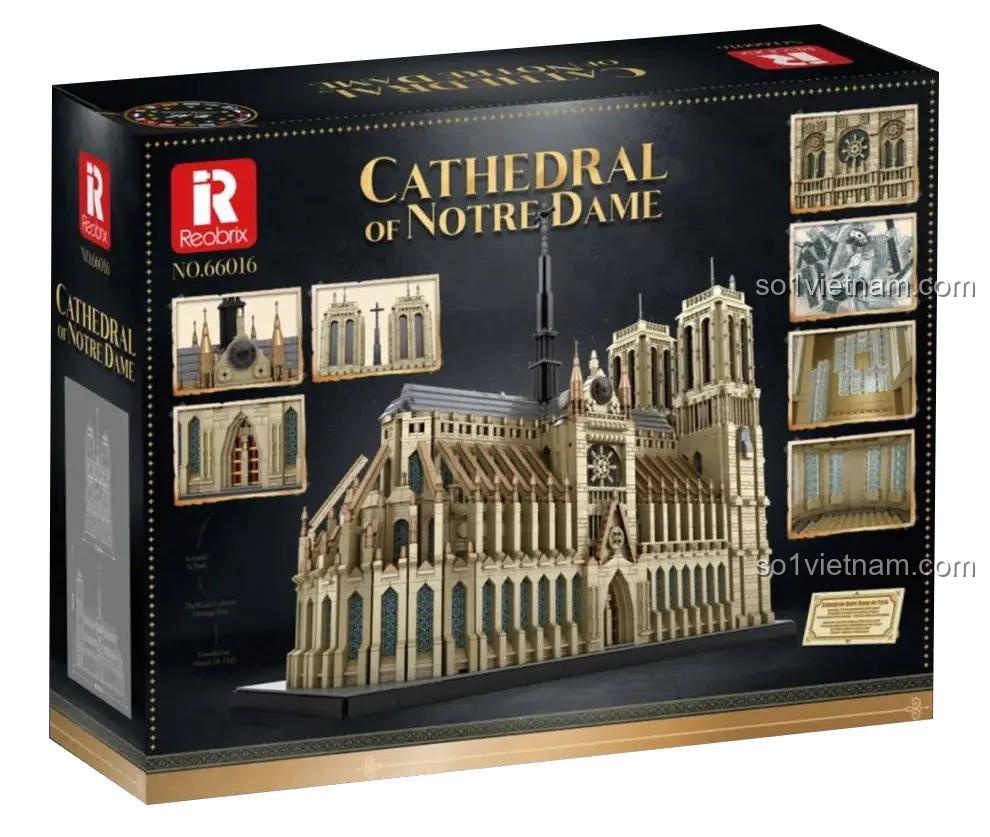 Hộp sản phẩm Reobrix 66016 Nhà thờ Đức Bà Paris mặt sau