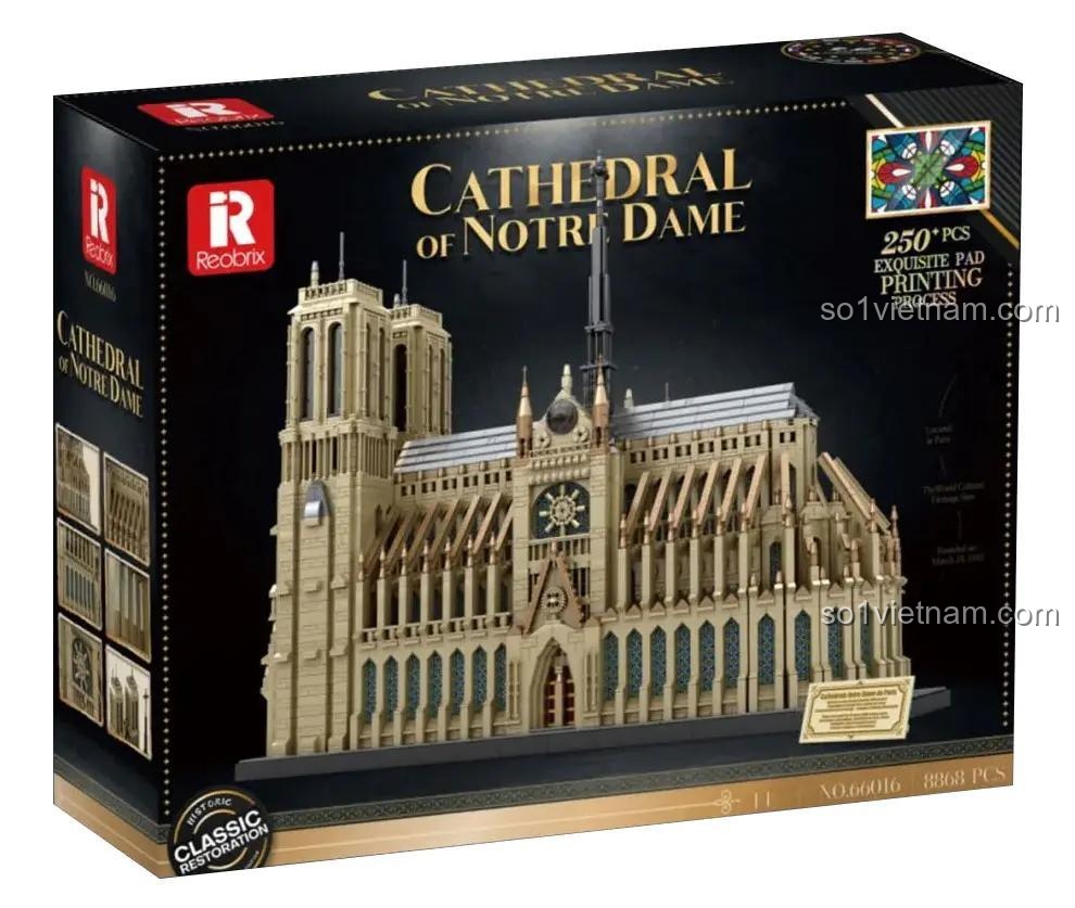 Hộp sản phẩm Reobrix 66016 Nhà thờ Đức Bà Paris mặt trước