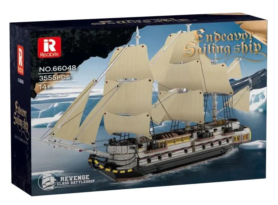 Bộ lắp ghép Reobrix 66048 Tàu Thuyền Buồm Endeavour, mô hình tàu lớn 3555 chi tiết, phù hợp con trai 14 tuổi, giá tốt.