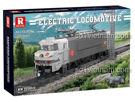 Bộ lắp ghép Đầu máy xe lửa điện BB15000 Reobrix 66803, đồ chơi mô hình chất lượng cao cho con trai 14 tuổi, giá tốt.