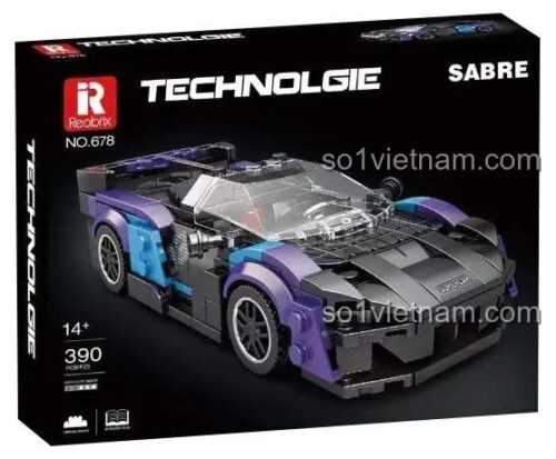 Hộp đồ chơi mô hình Reobrix 678 Siêu xe McLaren Sabre, quà tặng sinh nhật ý nghĩa cho bé trai 14 tuổi.