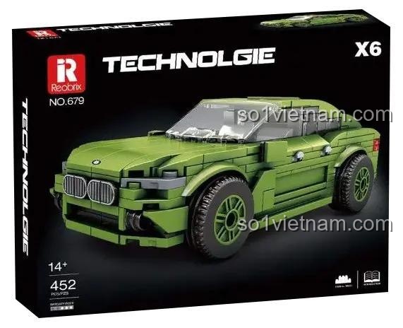 Hộp đồ chơi mô hình Reobrix 679 Xe BMW X6, món quà giá tốt cho bé trai yêu thích siêu xe.