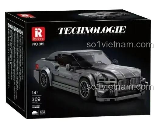 Hộp sản phẩm đồ chơi mô hình Reobrix 815 xe thể thao BMW, món quà sáng tạo cho bé trai 14 tuổi.