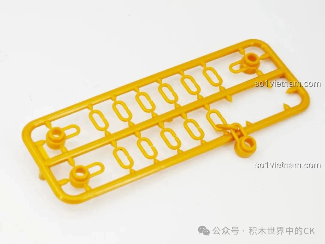 Chi tiết một mảnh ghép dây xích của BAKA 33202 Xưởng Bánh Donut, cho thấy độ tinh xảo.