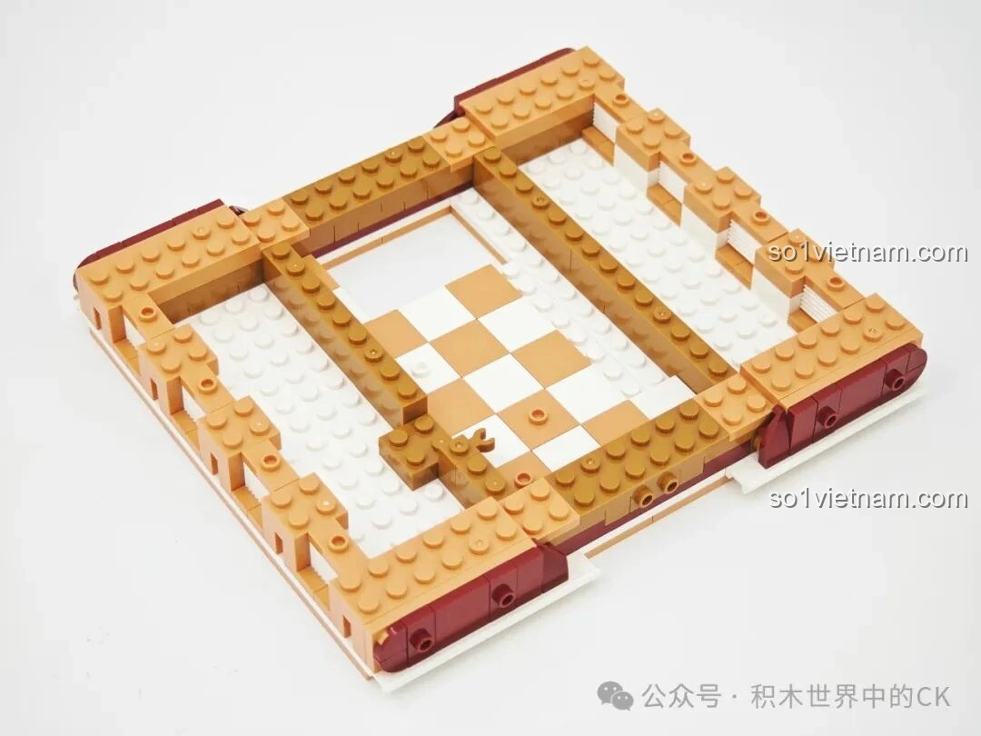 Nội thất tầng hai của BAKA 33202 Xưởng Bánh Donut, với các chi tiết bếp và dụng cụ làm bánh.