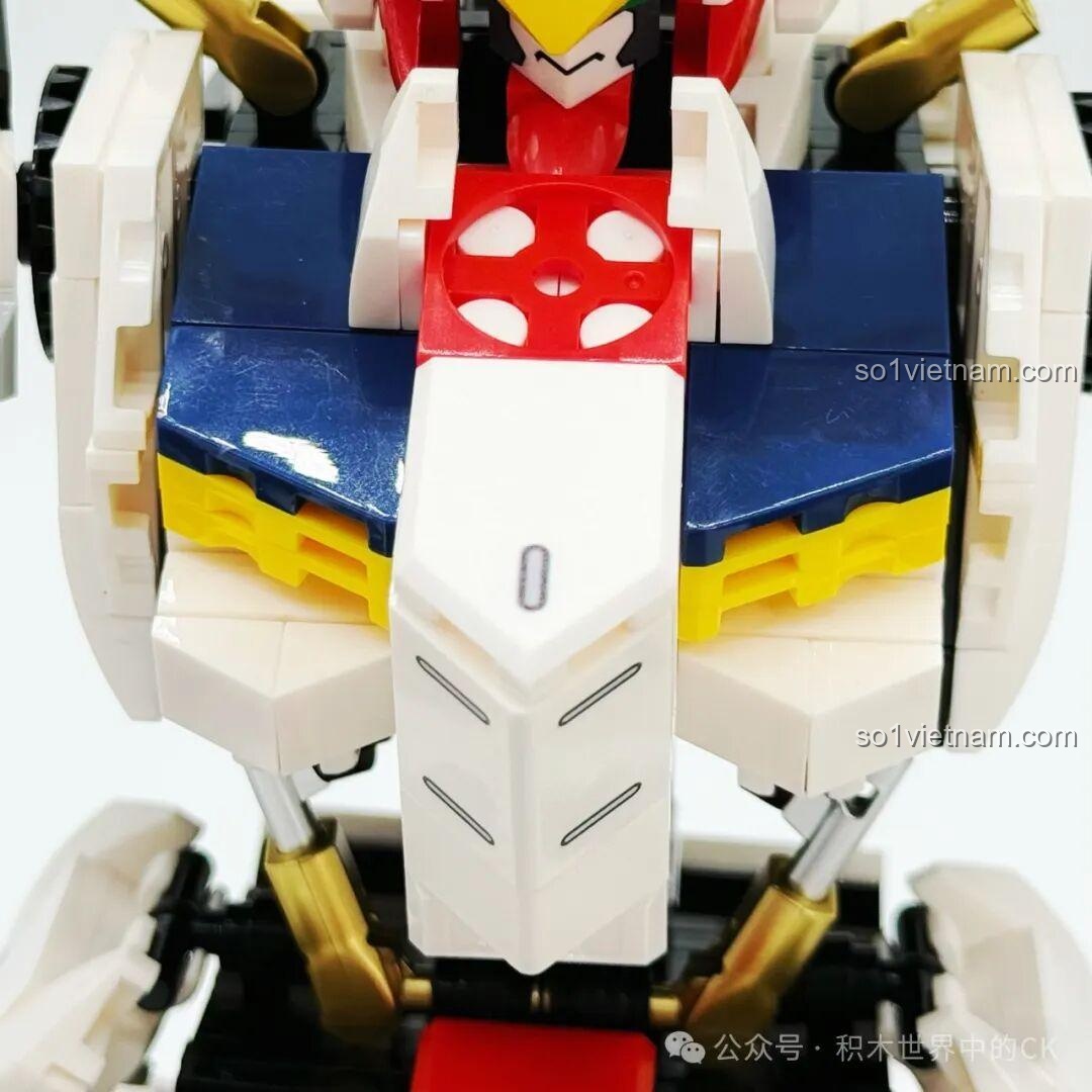 Cận cảnh khớp cổ của JIESTAR 58196 Mô hình Gundam Barbatos Lupus Rex, cho thấy khả năng cử động linh hoạt.