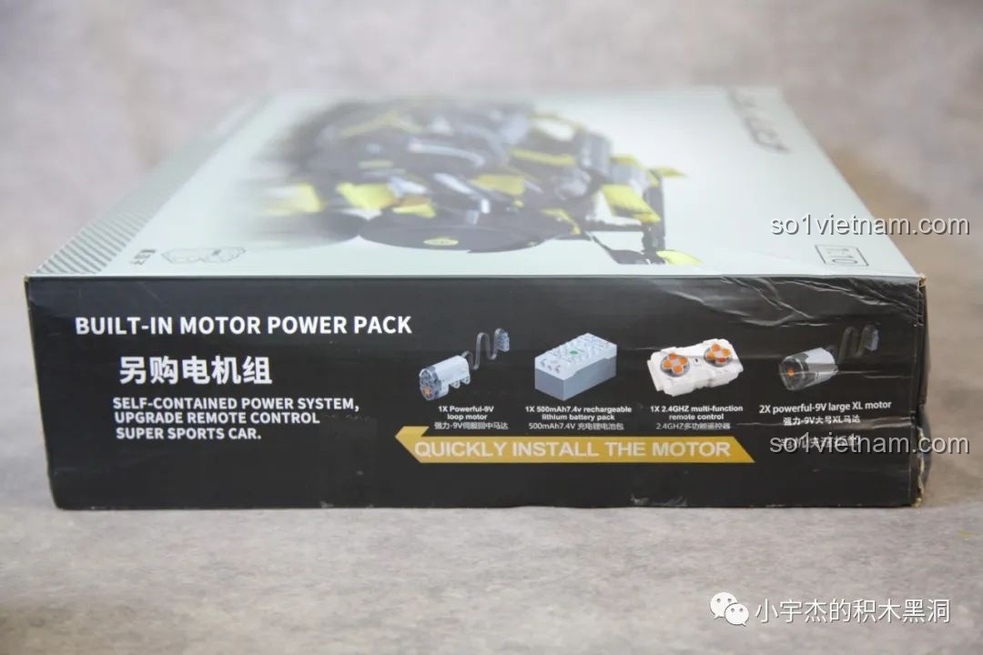 Thông tin về bộ động cơ tùy chọn để nâng cấp mô hình K Box 10600 Lamborghini Huracán STO thành xe điều khiển từ xa.