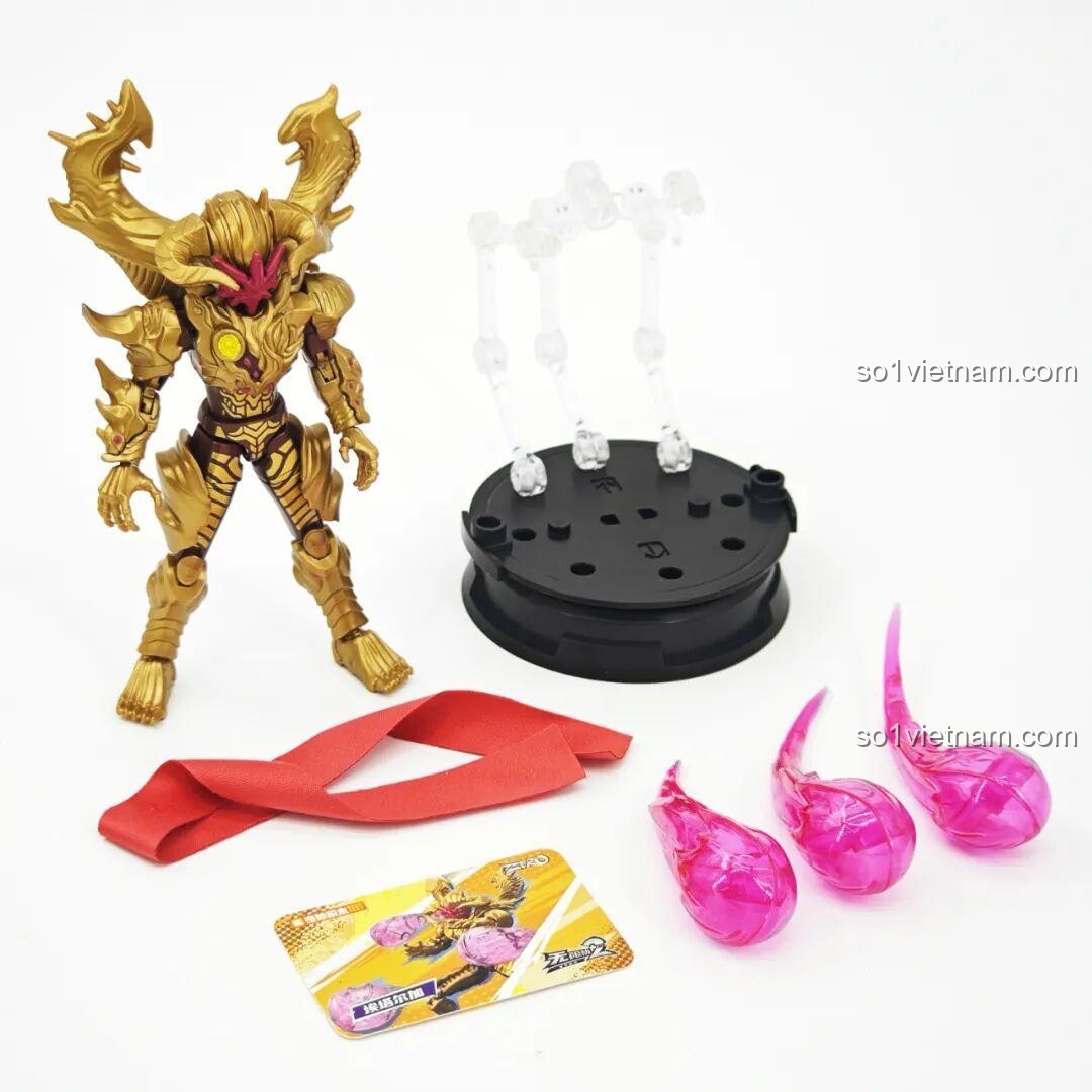 Etelgar từ bộ lắp ghép Ultraman ZERO Vô Hạn Bản: Đợt 2 Keeppley 75172 nhìn từ cạnh bên, thể hiện độ mỏng và các đường nét cơ thể.
