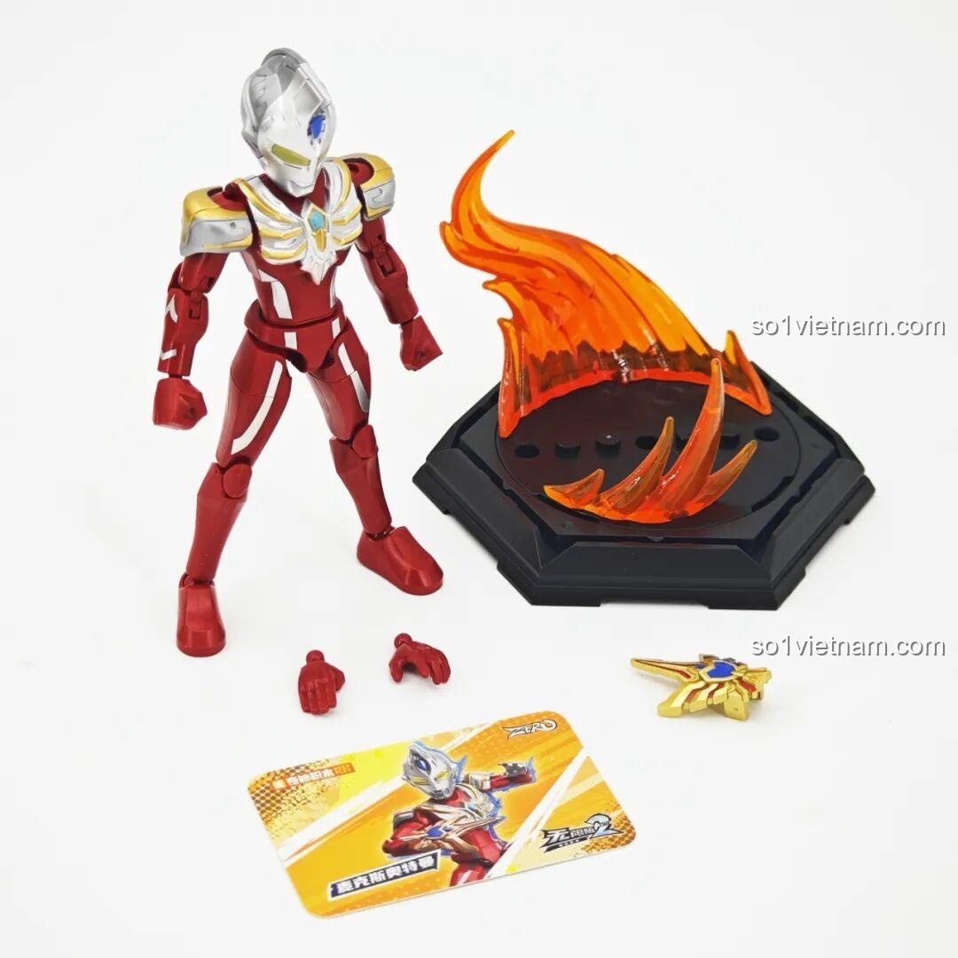 Mặt lưng của Max Ultraman trong bộ lắp ghép Ultraman ZERO Vô Hạn Bản: Đợt 2 Keeppley 75172, cho thấy các khớp nối và chi tiết phía sau.