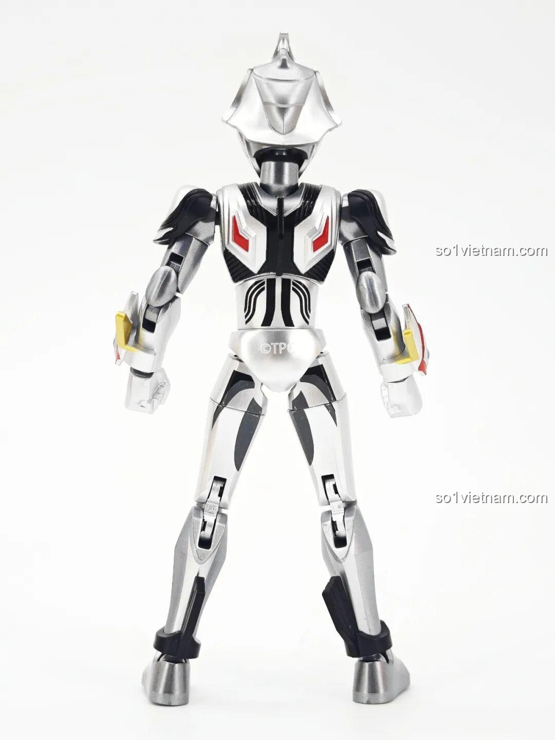 Mặt lưng của Nexus Ultraman (Dạng Trẻ Thơ) trong bộ lắp ghép Ultraman ZERO Vô Hạn Bản: Đợt 2 Keeppley 75172, cho thấy các khớp nối và chi tiết phía sau.