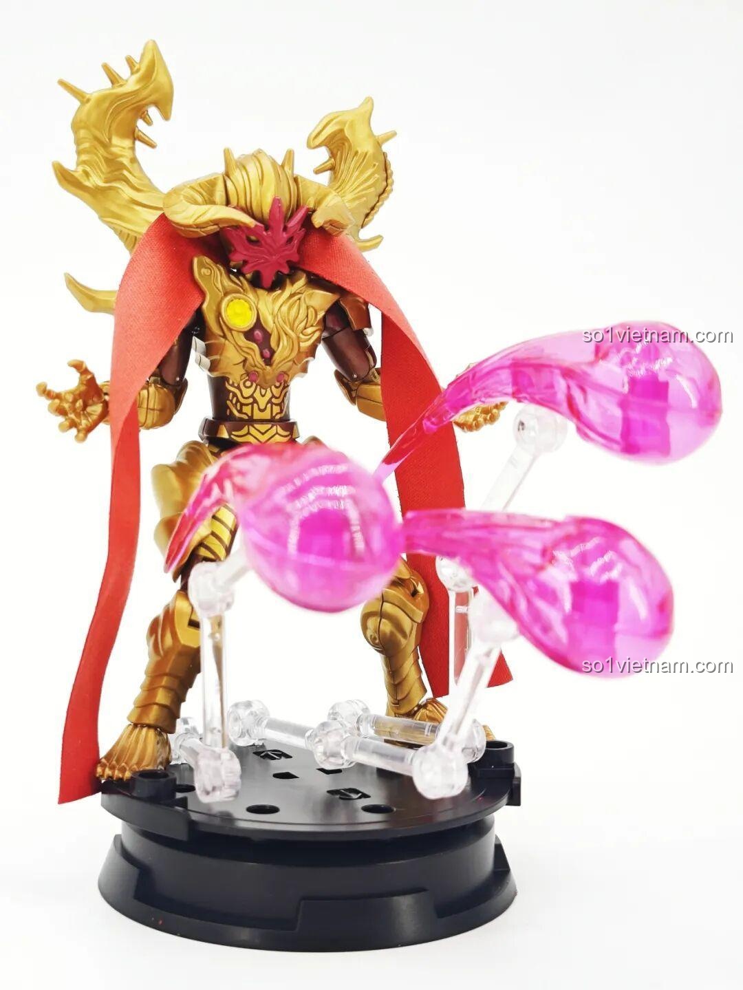 Toàn bộ 9 nhân vật Ultraman ZERO Vô Hạn Bản: Đợt 2 Keeppley 75172 đã lắp ráp hoàn chỉnh, tạo dáng chiến đấu trên đế trưng bày.
